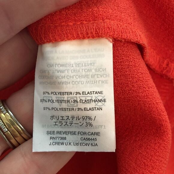 Madewell Red Orange Flutter Short Sleeve Lightweight Blouse Size Medium - Picture 7 of 8